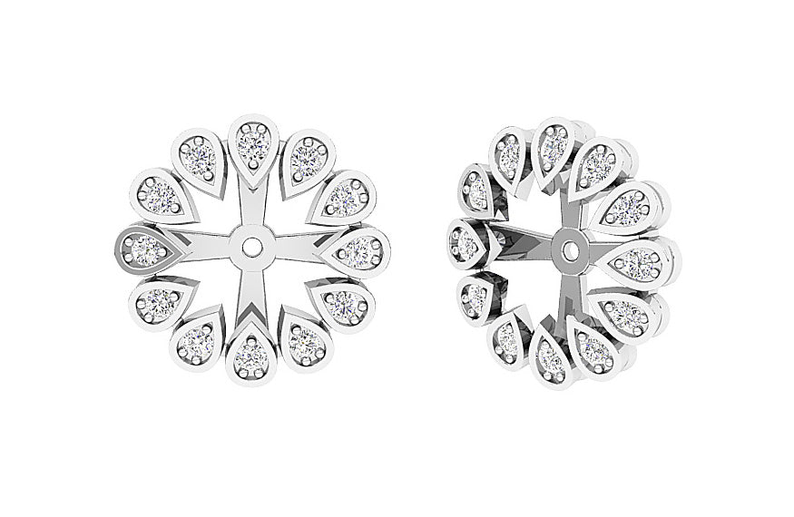 14KWhiteGoldJacketDiamodEarrings