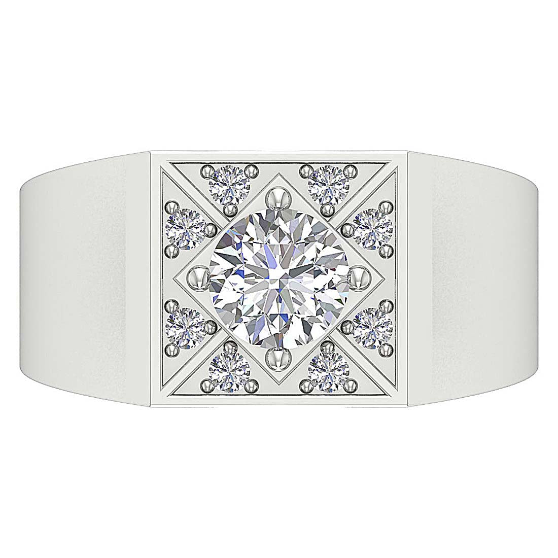TopView14kWhiteGoldProngSetRing
