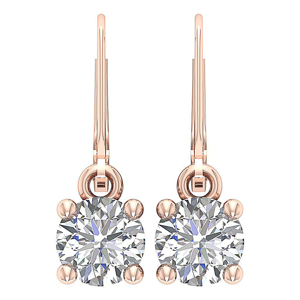 Ethical Elegance for Every Day Solitaire Lab Grown Diamond Stud 14K Gold