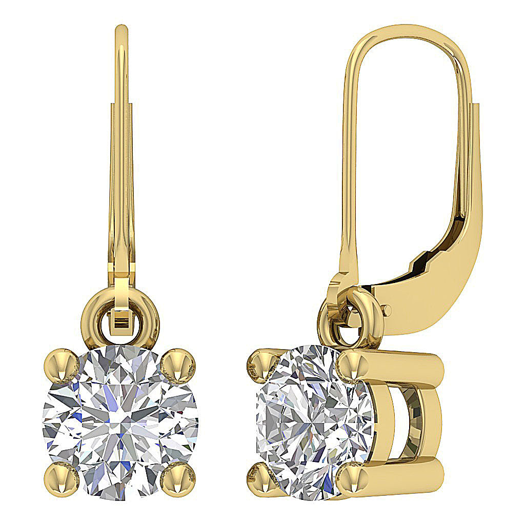 Premium Lever Back Studs Without the Compromise.14K Yellow Gold