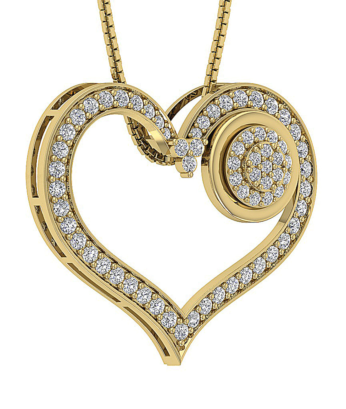 14kGoldNaturalCutDiamondUniquePendant