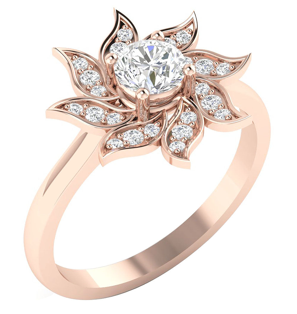 14kRoseGoldRoundDiamondAnniversaryRing