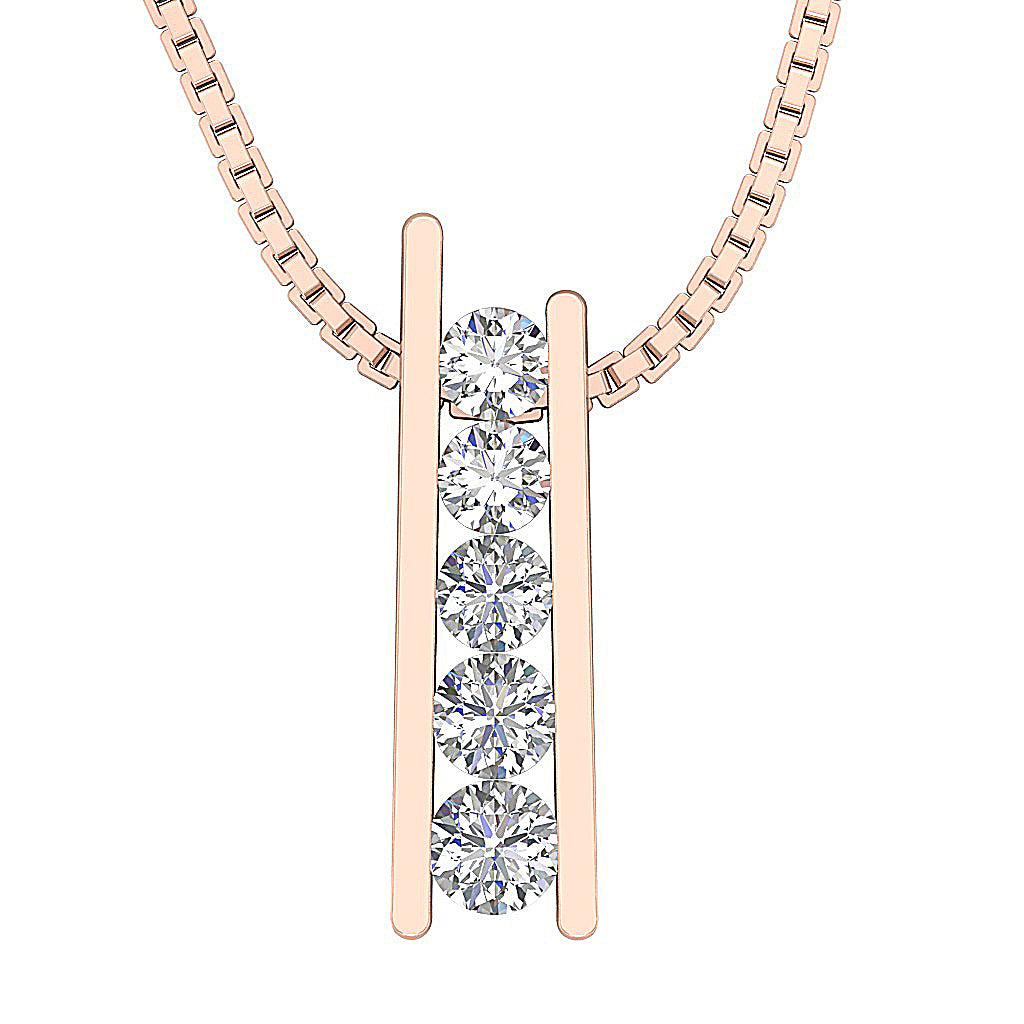 14kRoseGoldChannelSetAnniversaryPendants