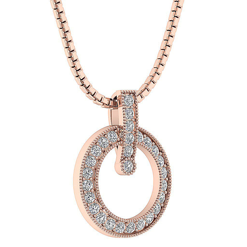 14kRoseGoldCircleOfLoveAnniversaryPendants