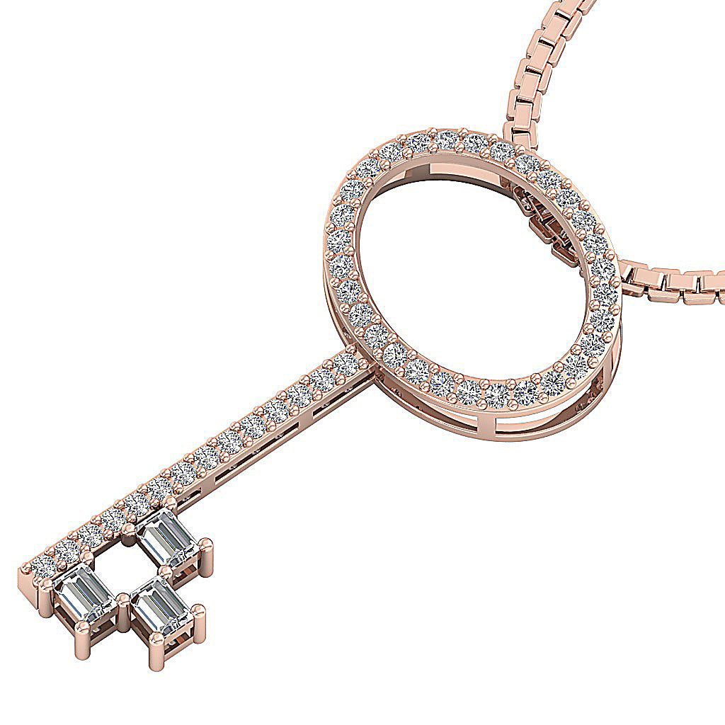 14kRoseGoldCirclePendantsProngSet