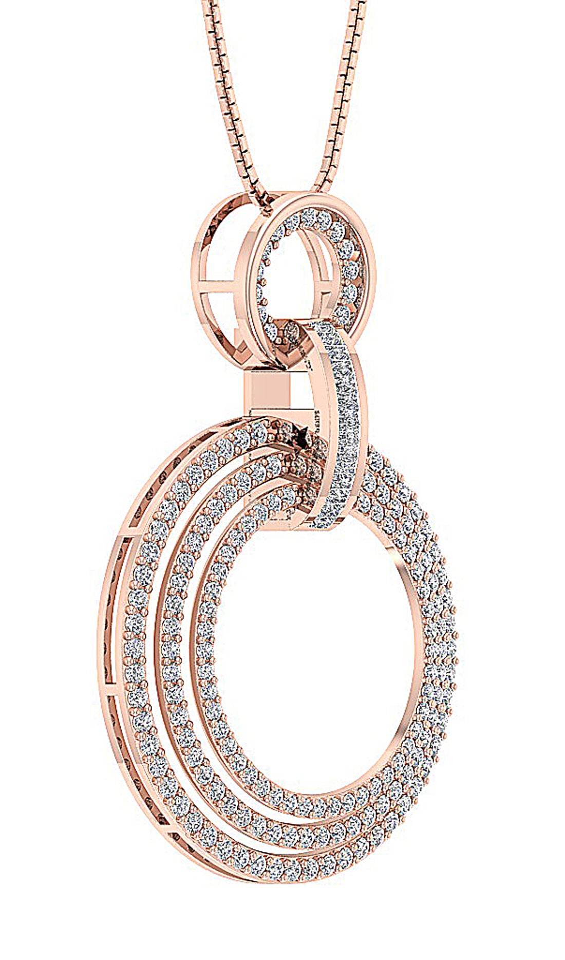 14kRoseGoldCircleofLoveAnniversaryPendants