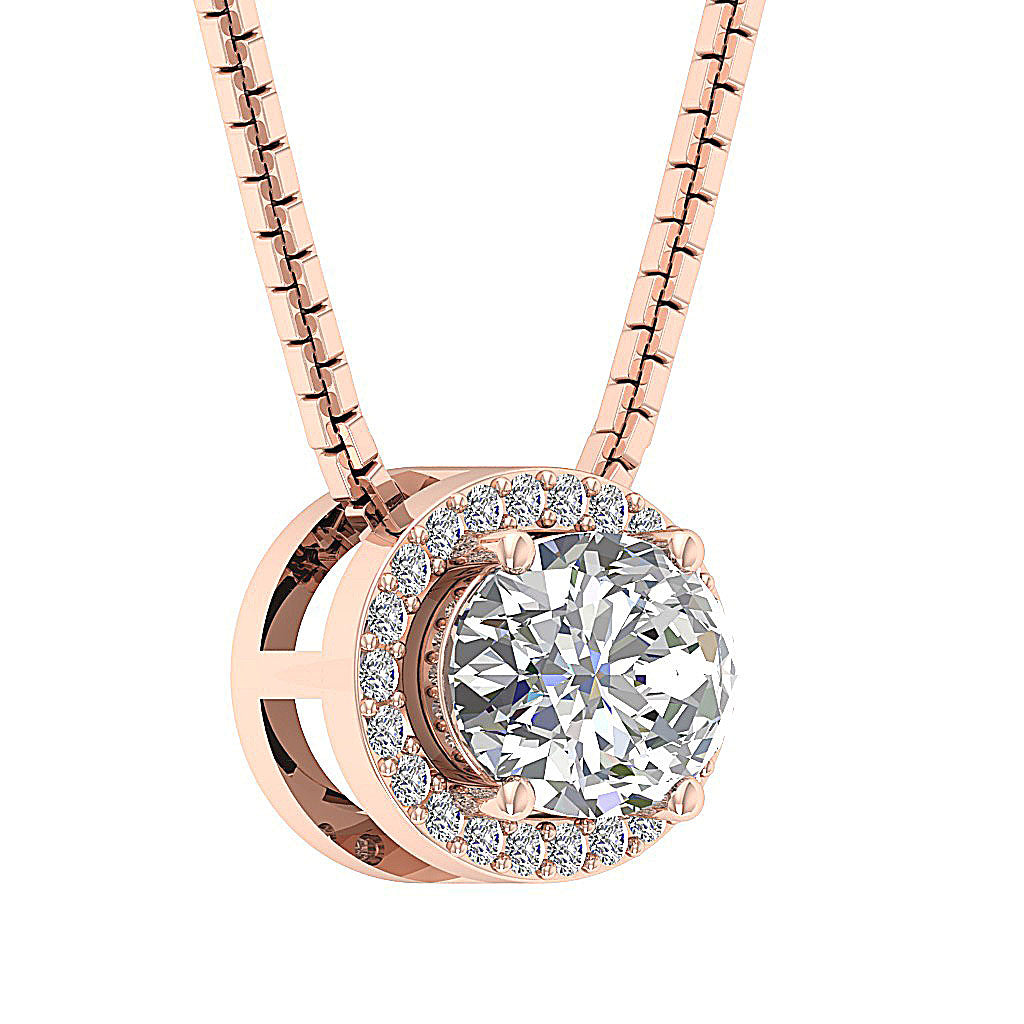14kRoseGoldCircleofLoveAnniversaryPendants