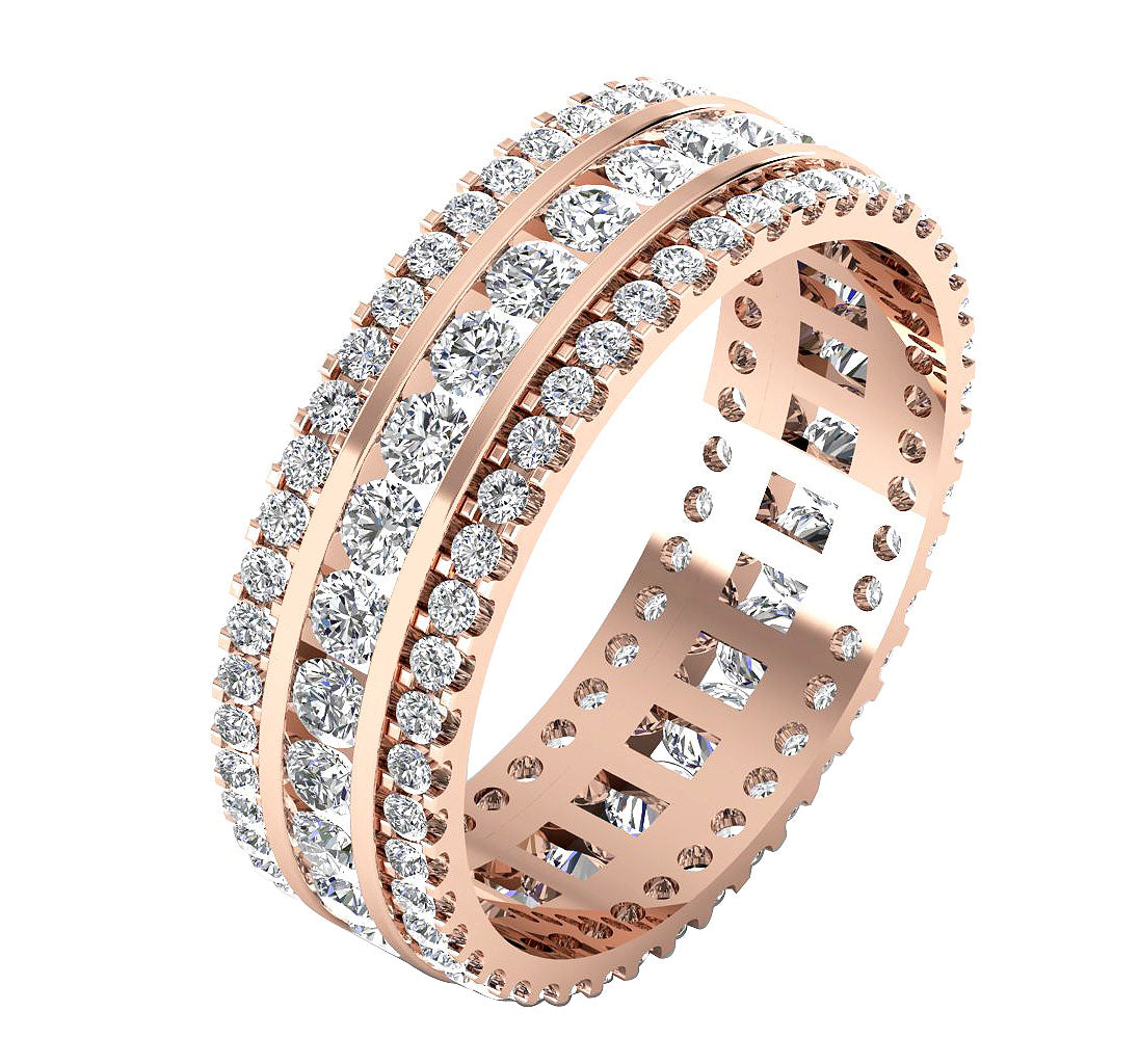 14kRoseGoldDesignerEternityWeddingRing