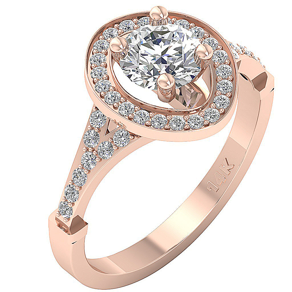 14kRoseGoldWeddingRingSet