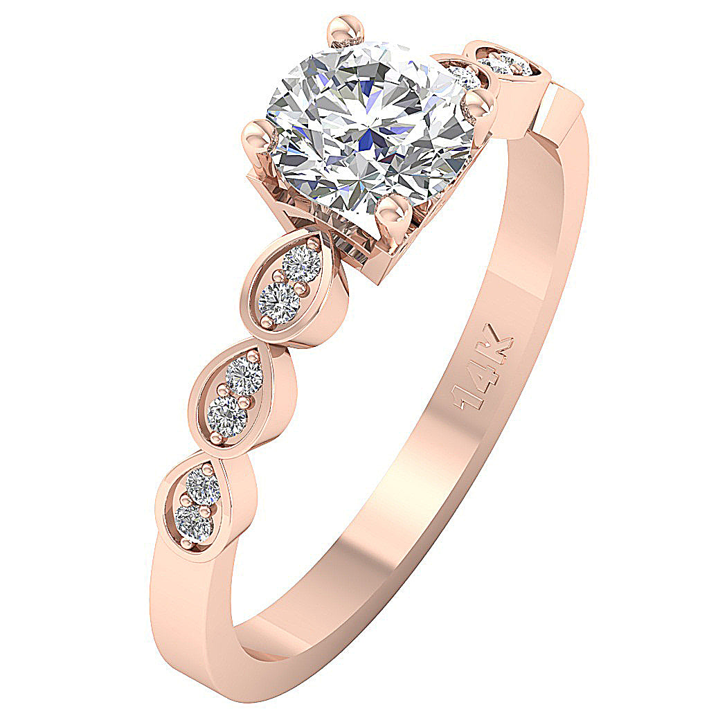 14kRoseGoldWeddingRingSet