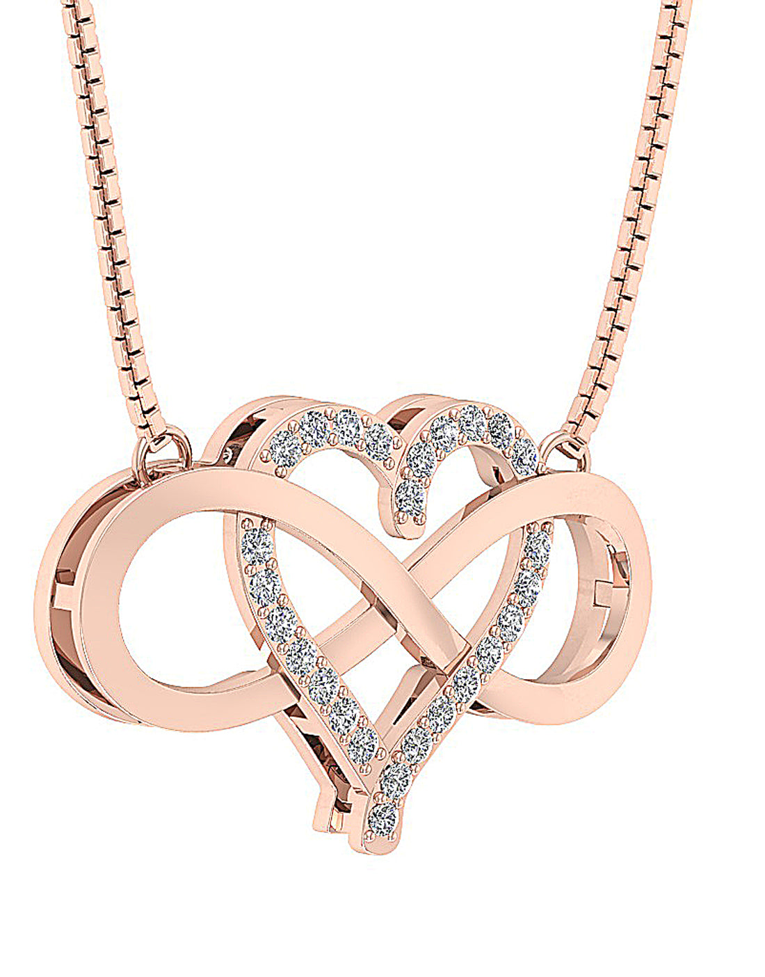 14kRoseGoldRoundDiamondPendant