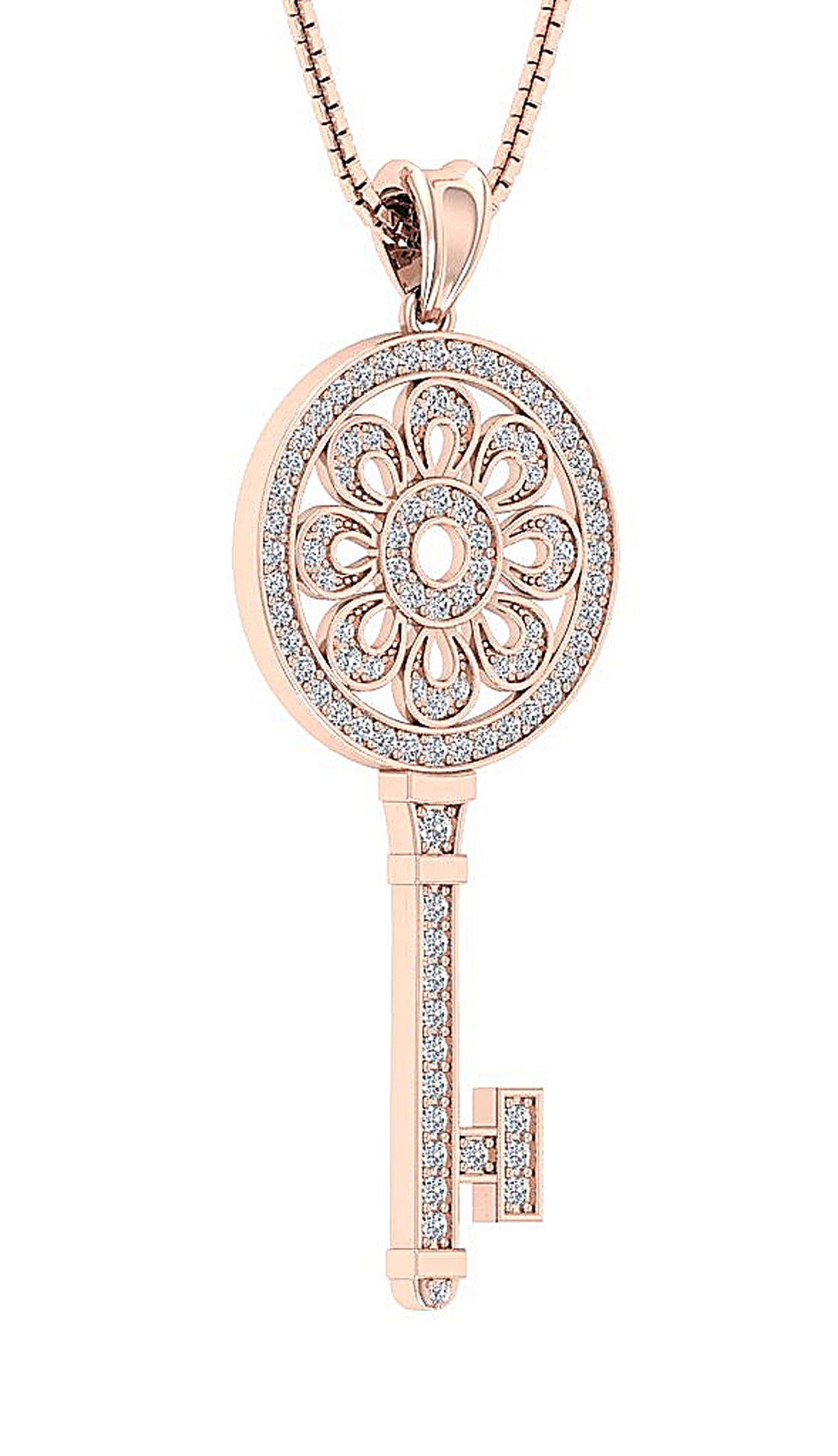 14kRoseGoldGenuineDiamondCircleAnniversaryPendants