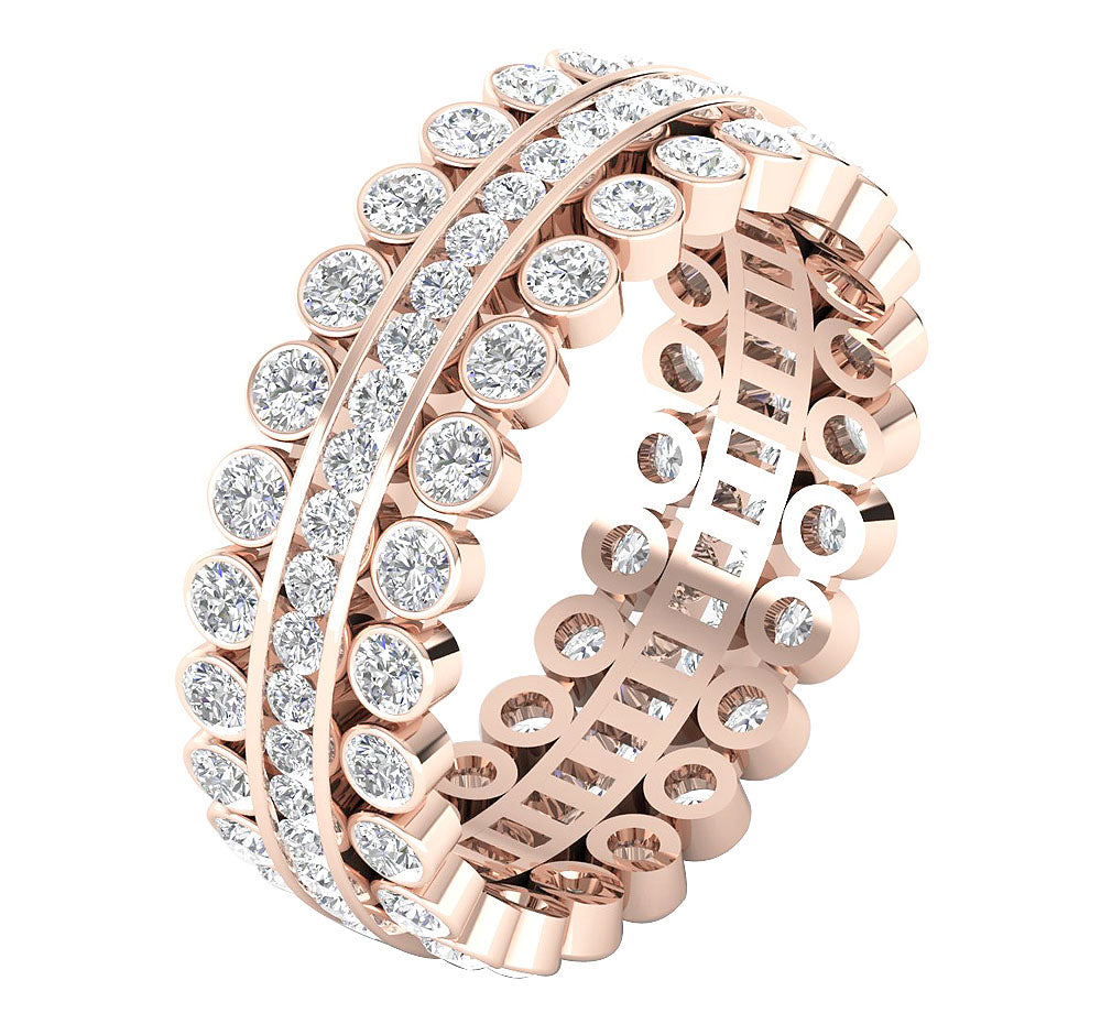 14kRoseGoldGenuineDiamondEngagementRing