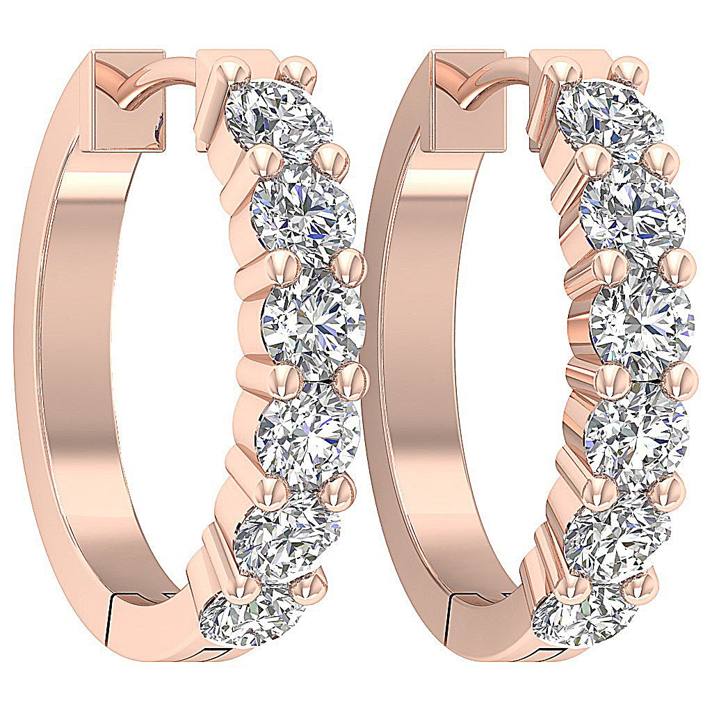 14kRoseGoldLargeHoopsEarringProngSet