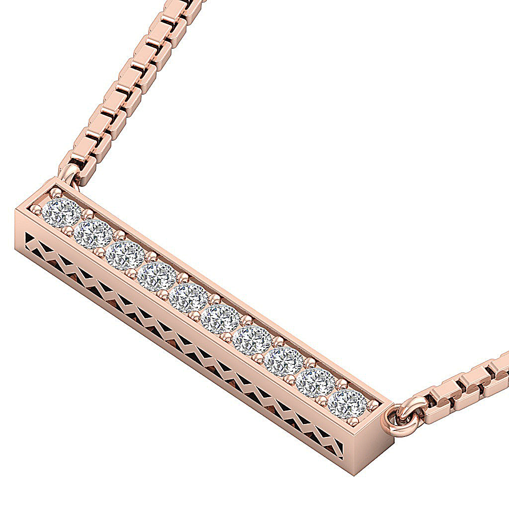 14kRoseGoldNaturalCutDiamondPendantsProngSet
