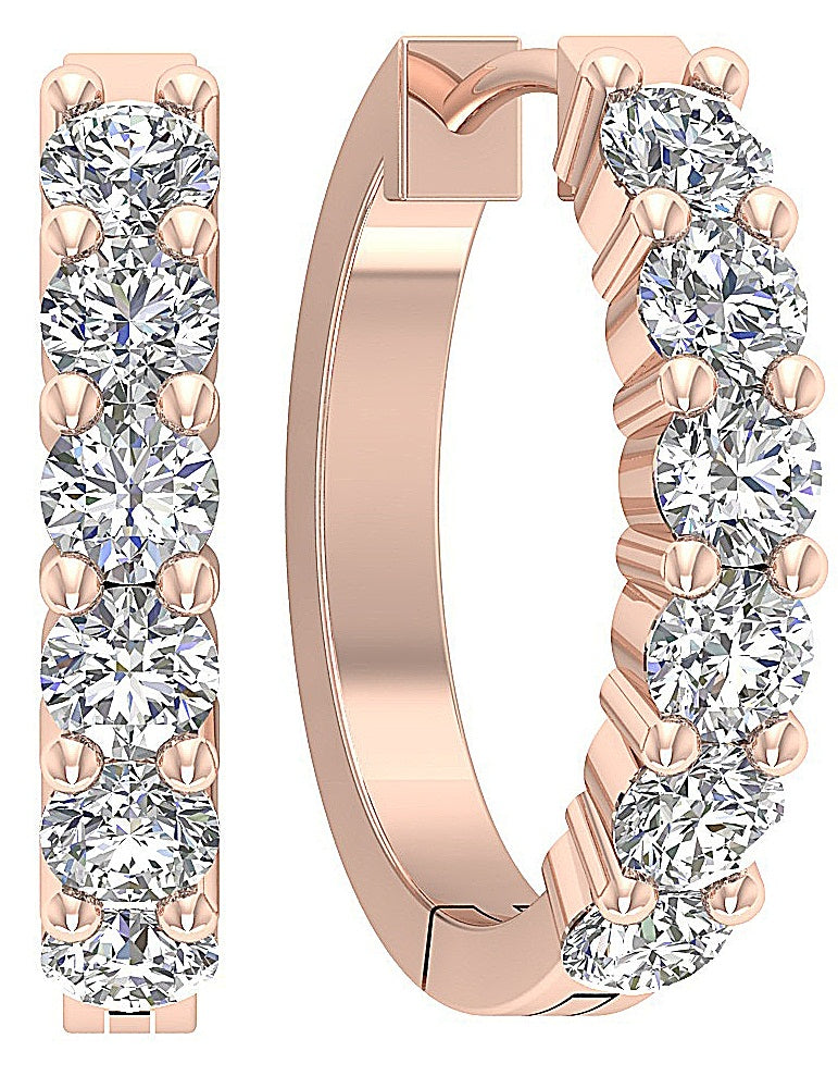 14kRoseGoldNaturalDiamondEngagementEarring