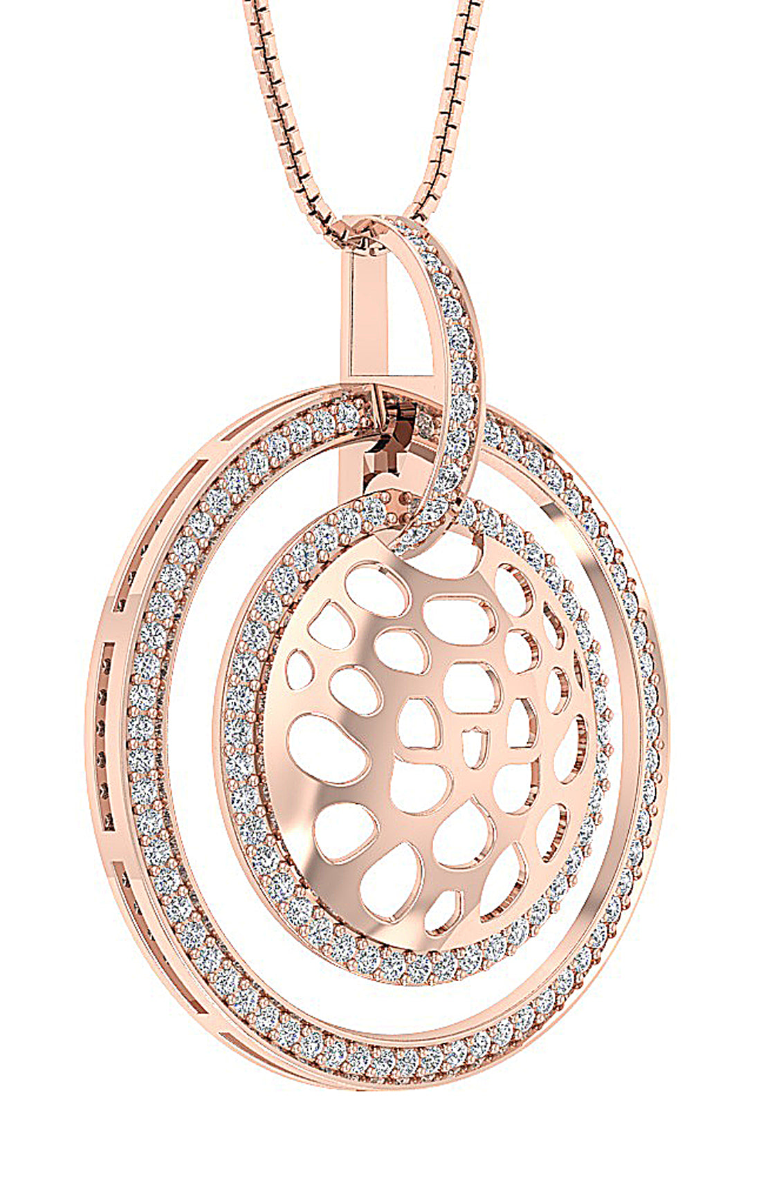 14kRoseGoldGenuineDiamondPendants