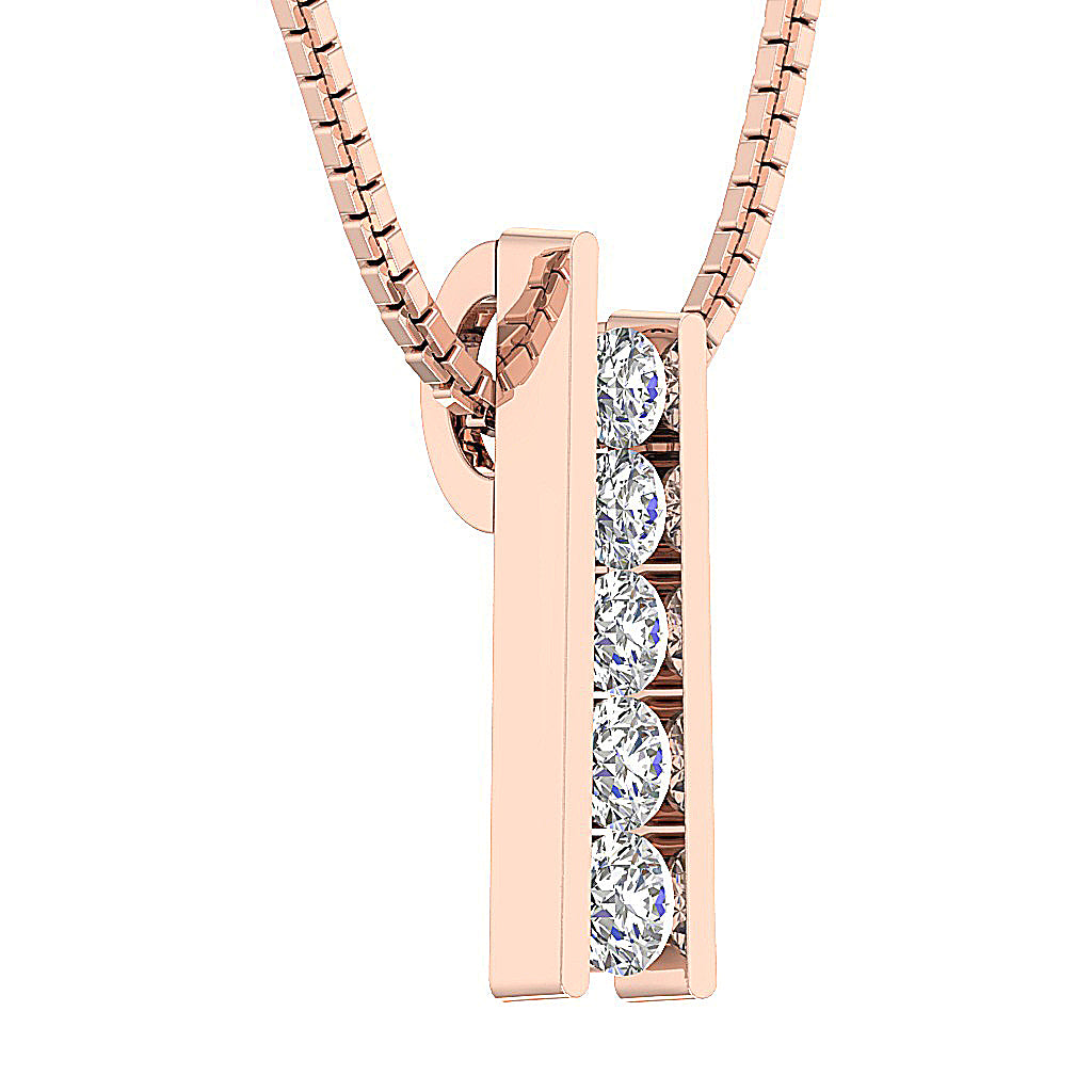14kRoseGoldDiamondEngagementPendants