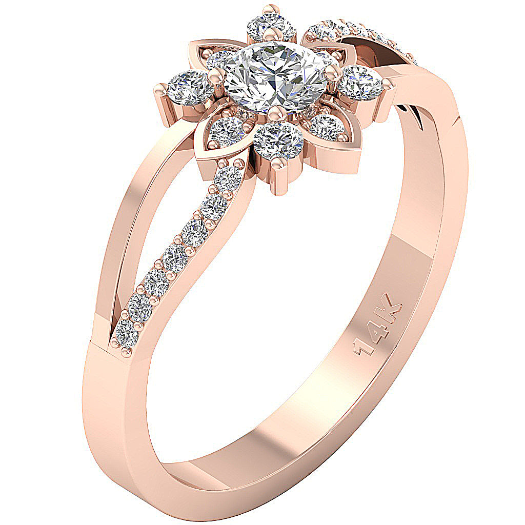 14kRoseGoldNaturalDiamondEngagementRing