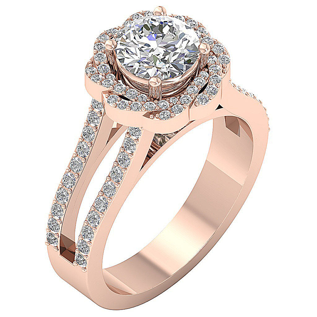14kRoseGoldGenuineDiamondRing