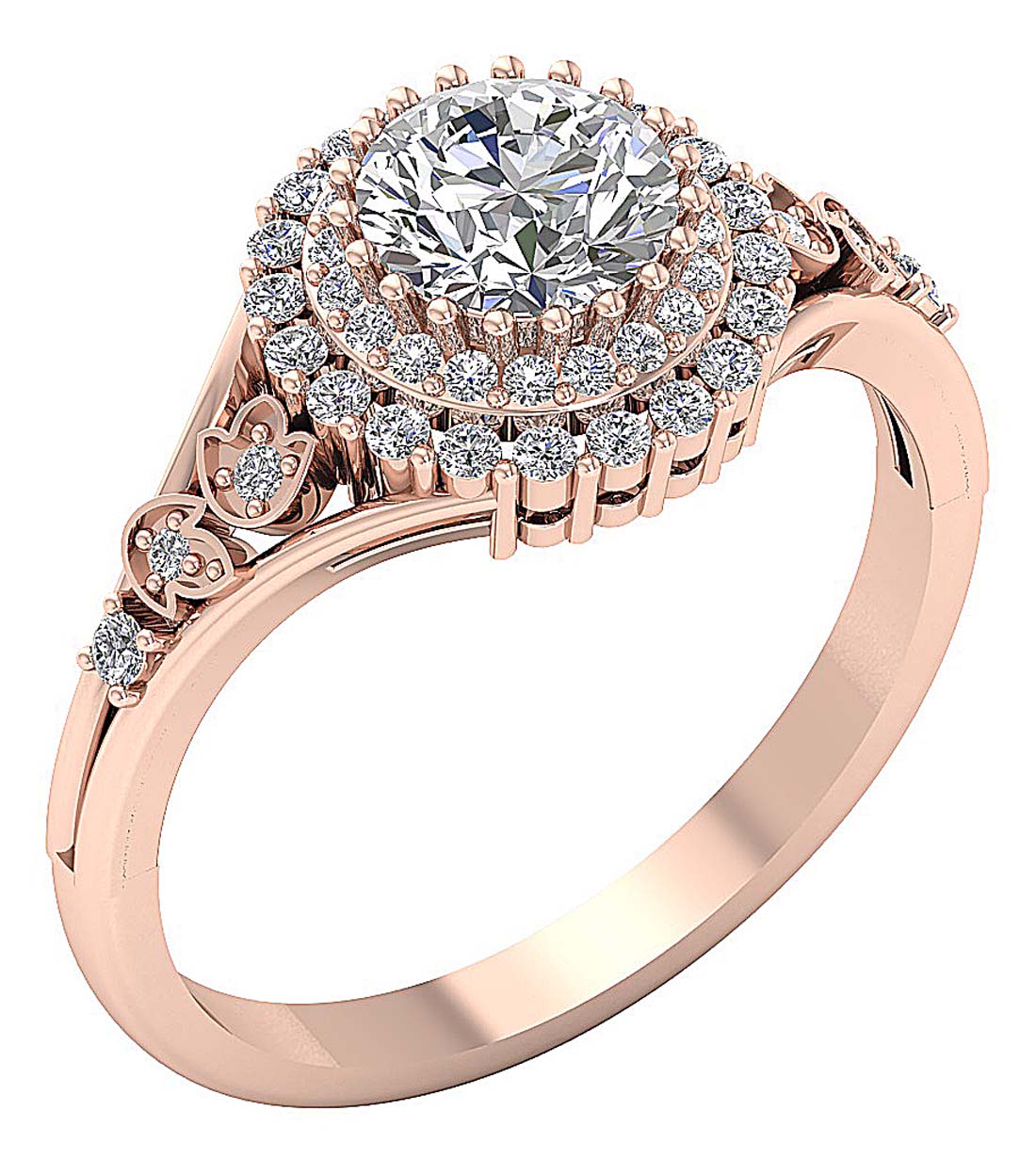 14kRoseGoldProngSetEngagementRing