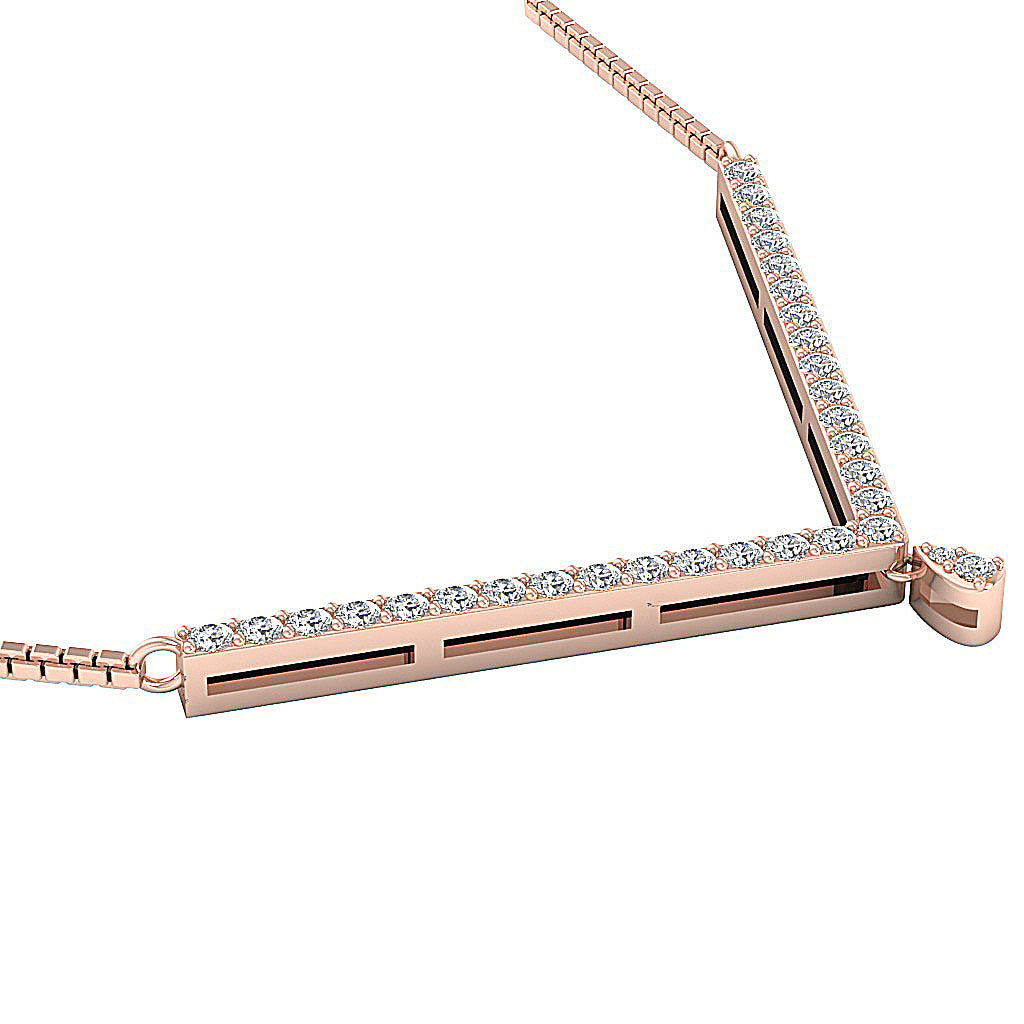 14kRoseGoldGenuineCutDiamondPendants