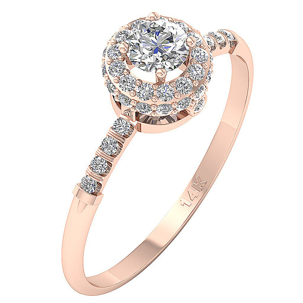 14kRoseGoldNaturalDiamondRing