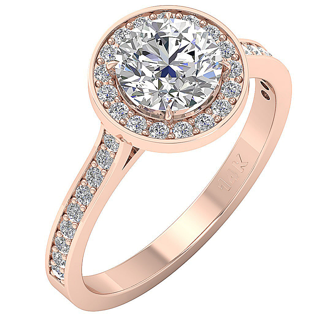14kRoseGoldRoundDiamondEngagementRing
