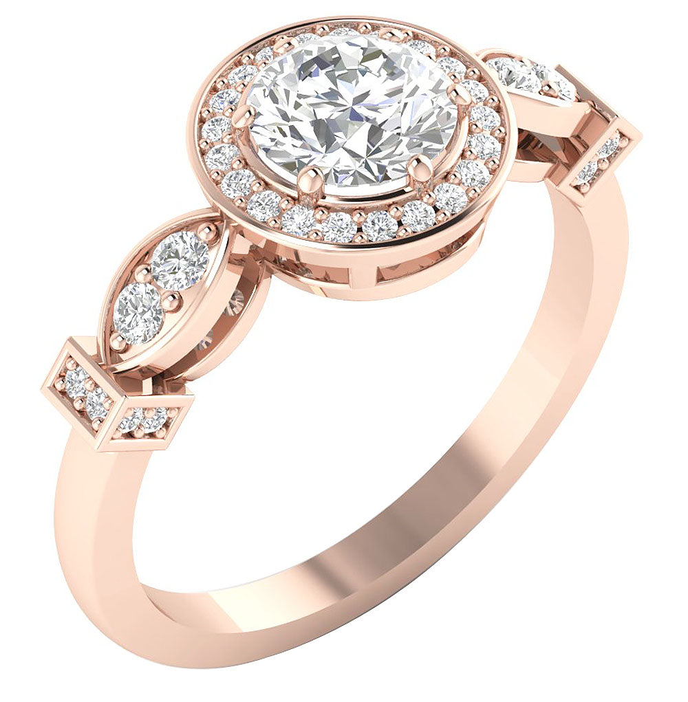 14kRoseGoldVintageWeddingRIng