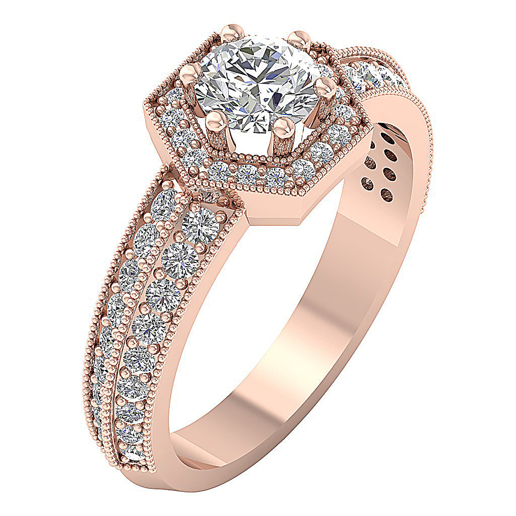14kRoseGoldVintageEngagementRing