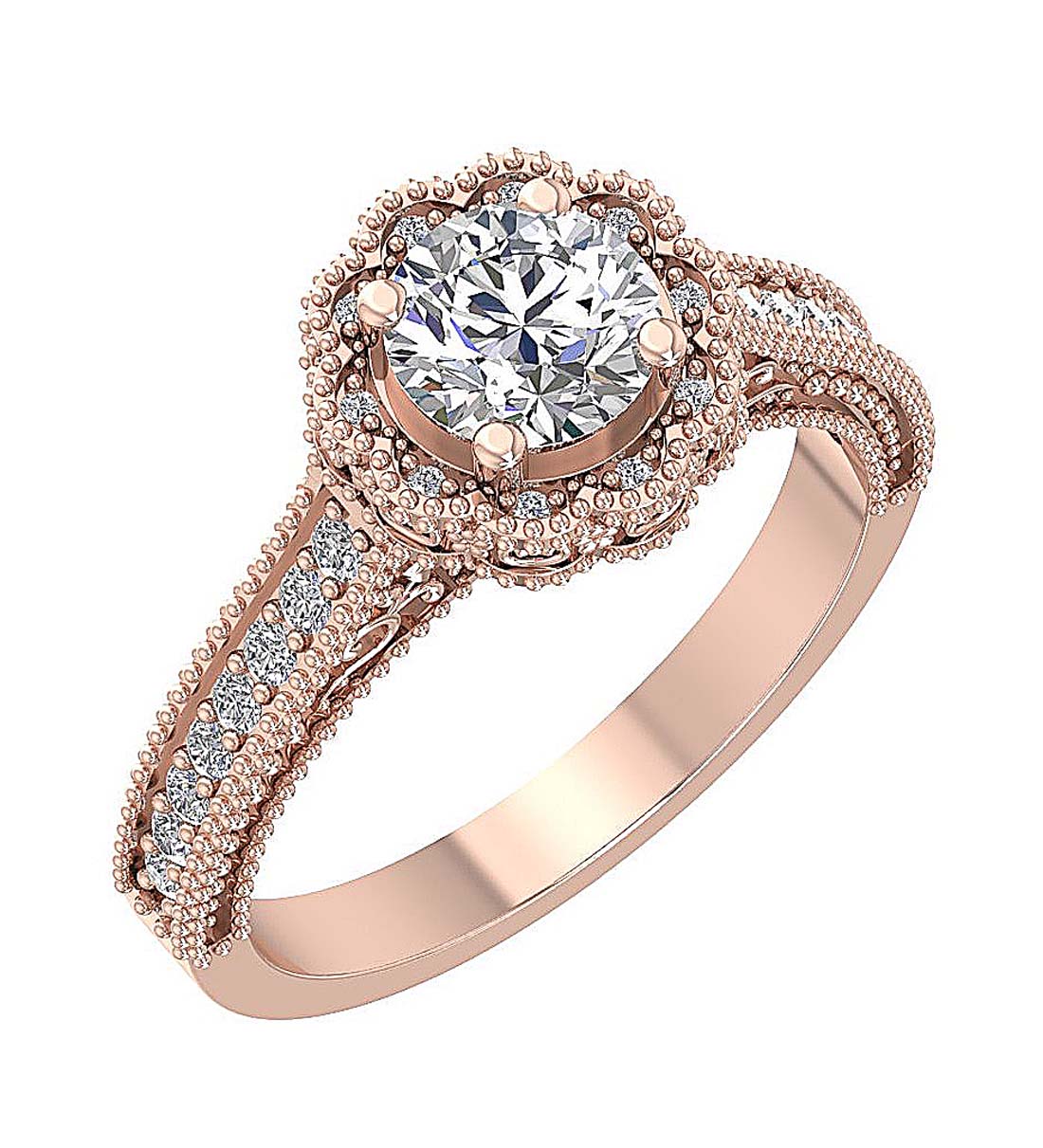14kRoseGoldVintageEngagementRing
