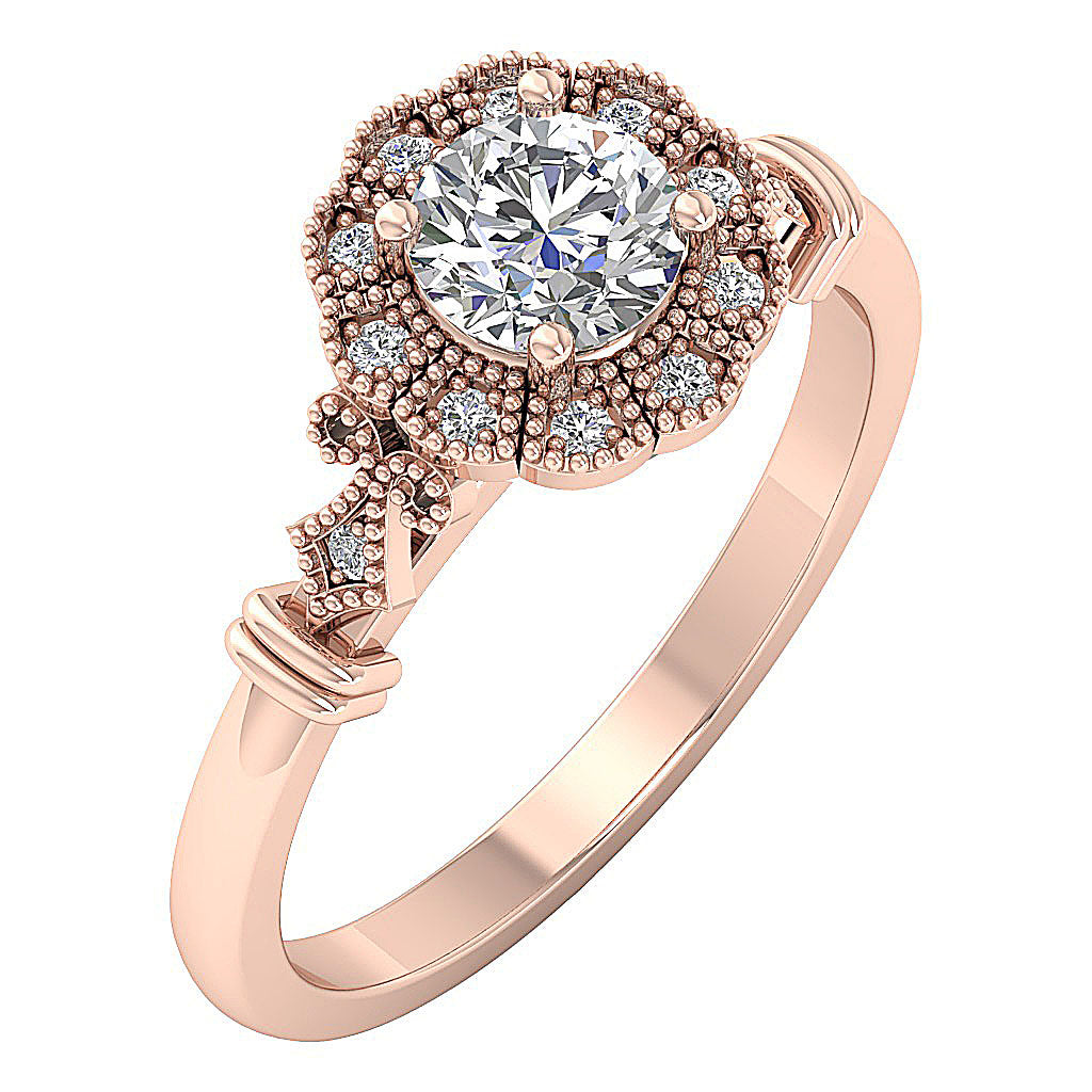 14kRoseGoldVintageEngagementRing