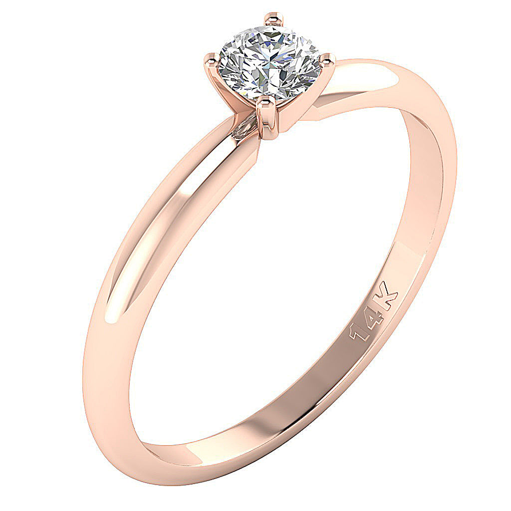 14kRoseGoldGenuineDiamondVintageAnniversaryRing