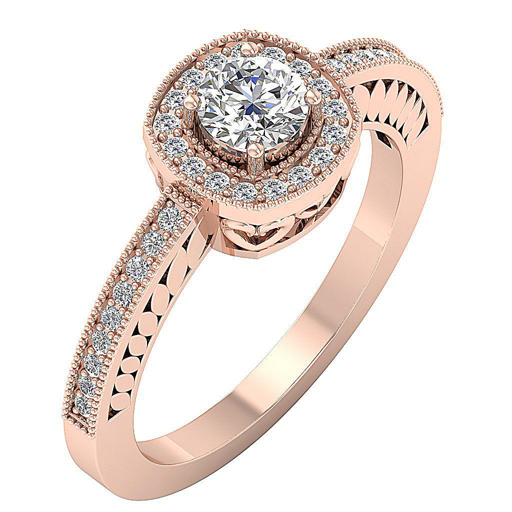 14kRoseGoldVintageStyleWeddingRing