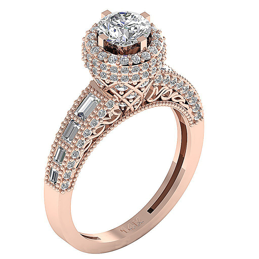 14kRoseGoldVintageStyleWeddingRing