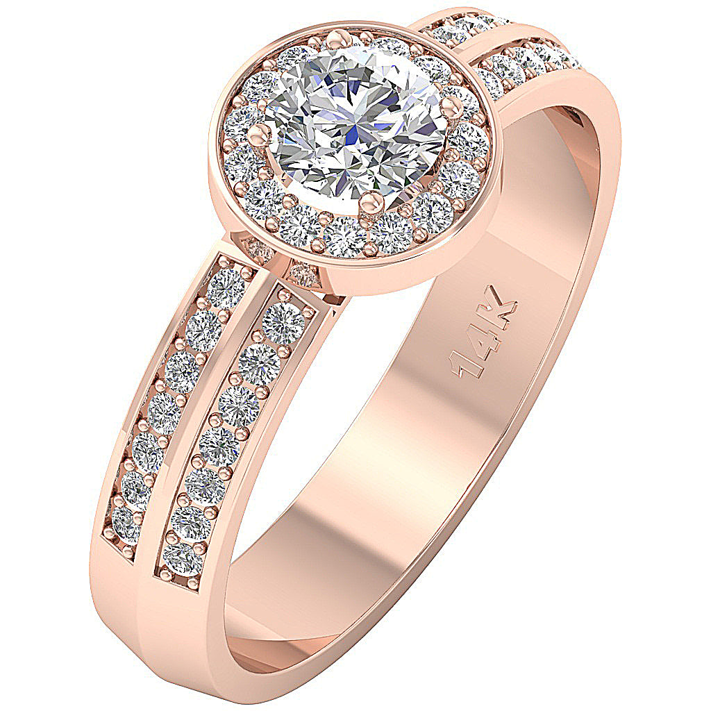 14kRoseGoldVintageWeddingRingProngSet