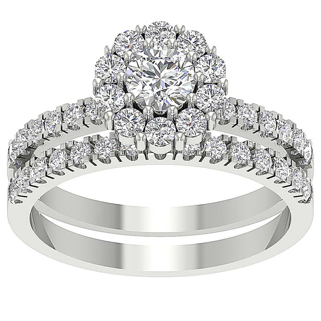 14kWhiteGoldBridalAnniversaryRingSet