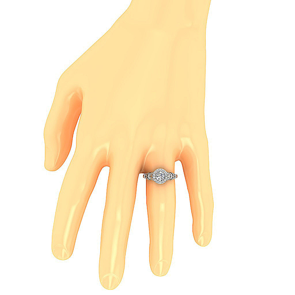 14kSolidGoldNaturalDiamondRingProngSet