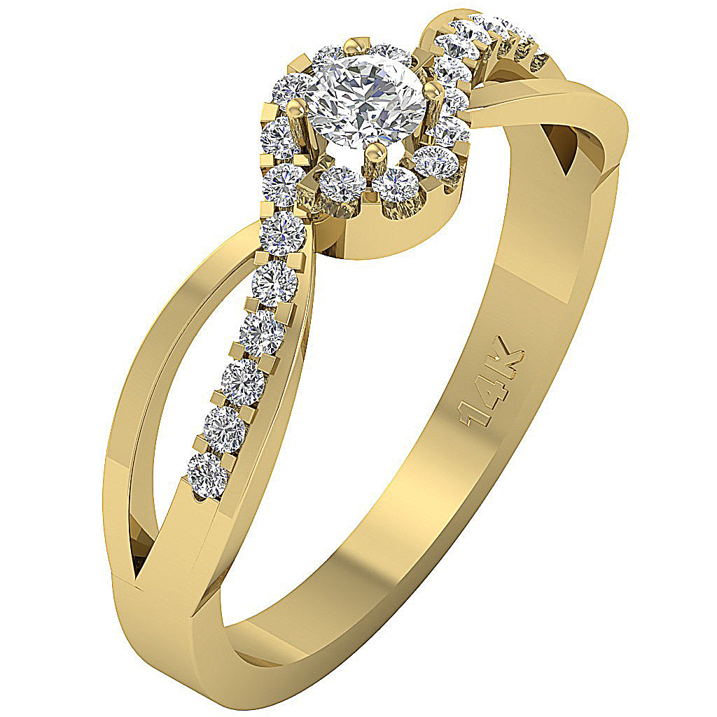 14kSolidGoldRoundDiamondEngagementRing