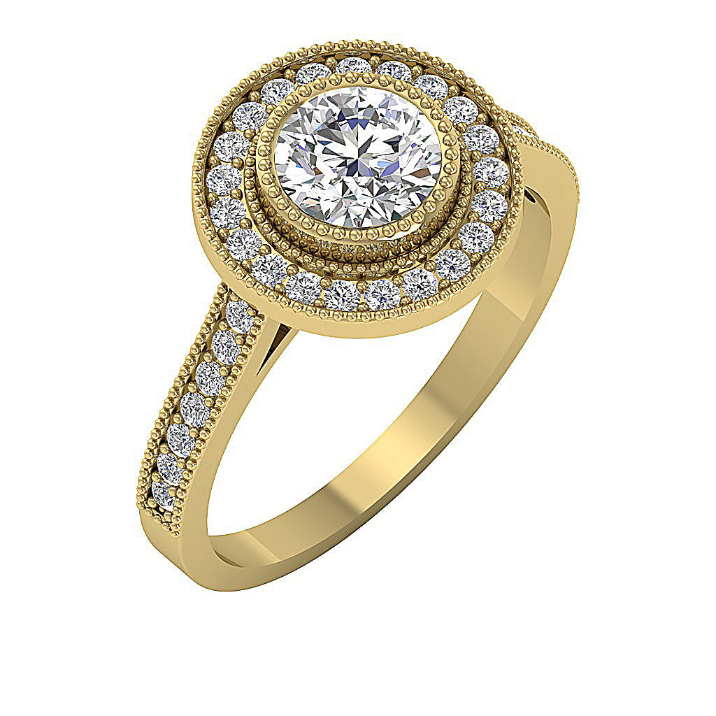14kSolidGoldRoundDiamondEngagementRing