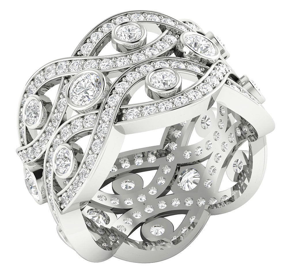 14kWhiteGoldDesignerEternityAnniversaryRing
