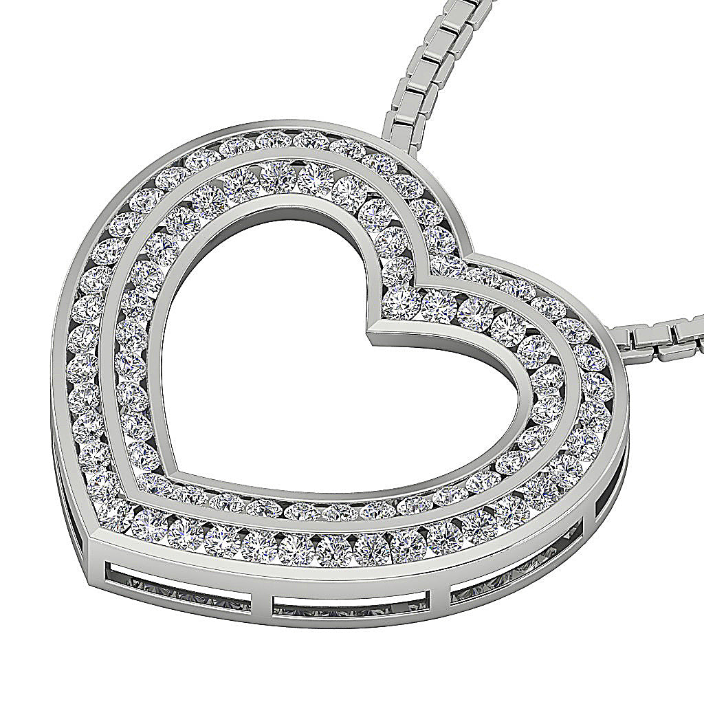 14kWhiteGoldGenuineCutDiamondPendant