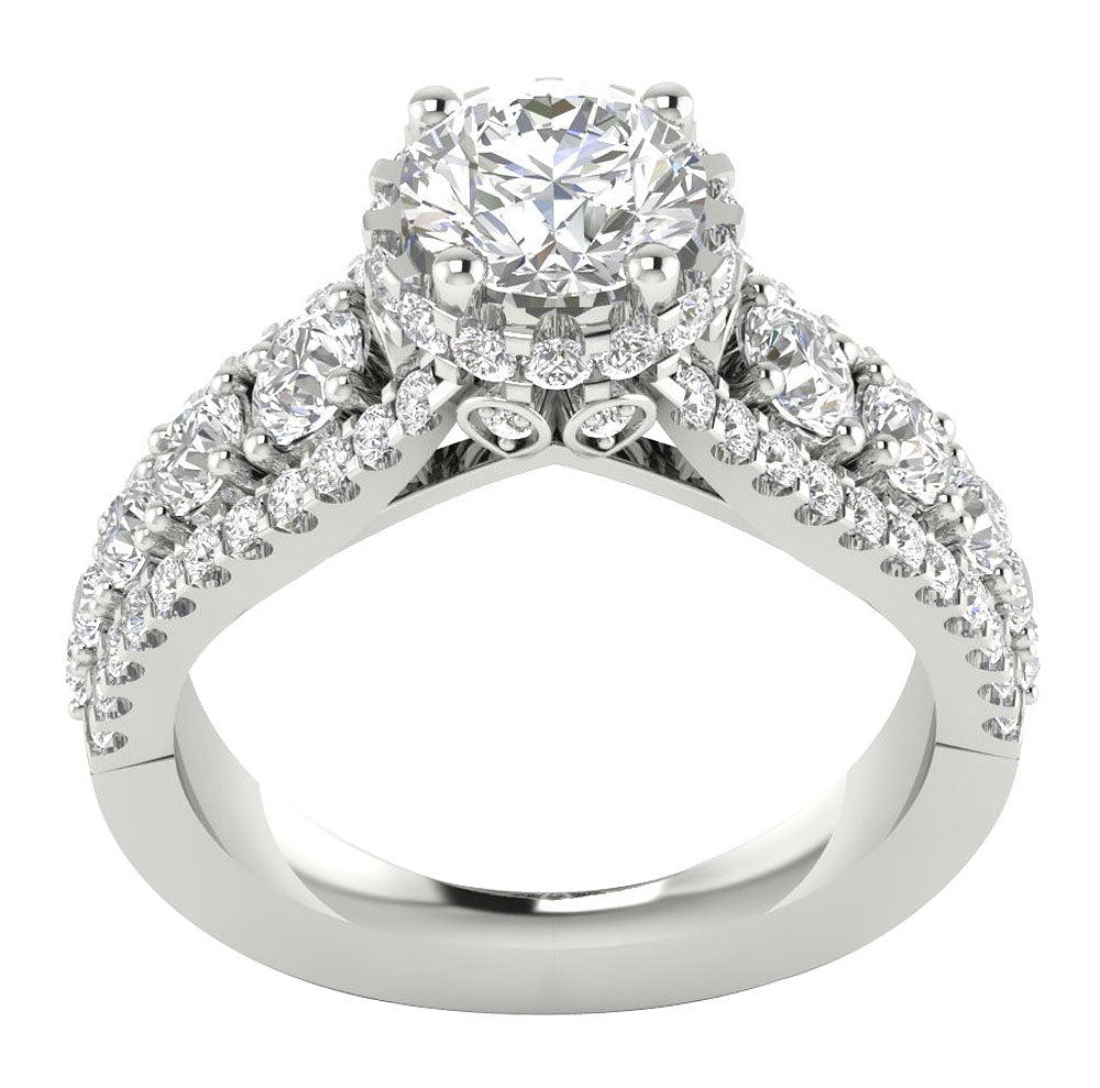 14kWhiteGoldGenuineCutDiamondRing