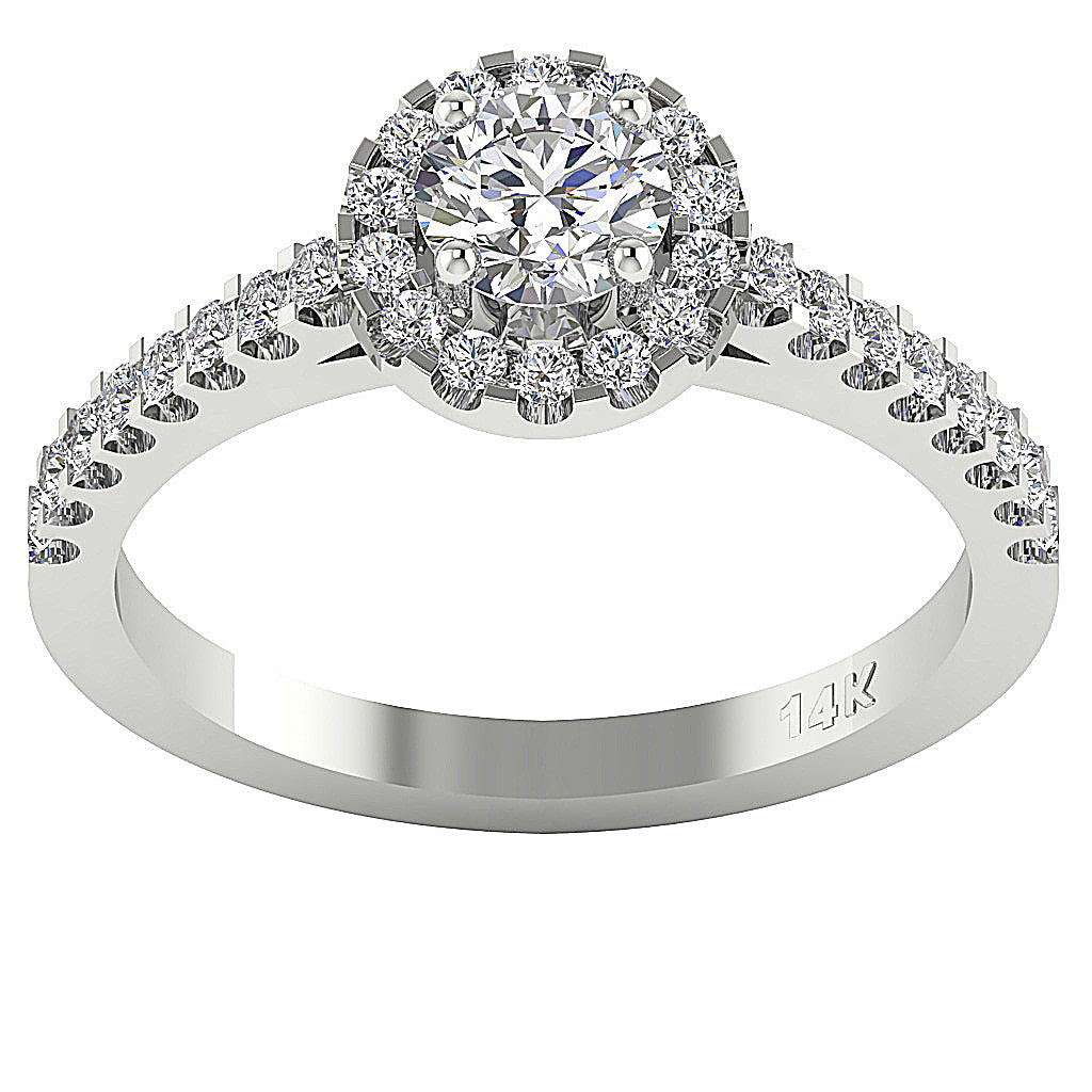 14kWhiteGoldGenuineDiamondRing