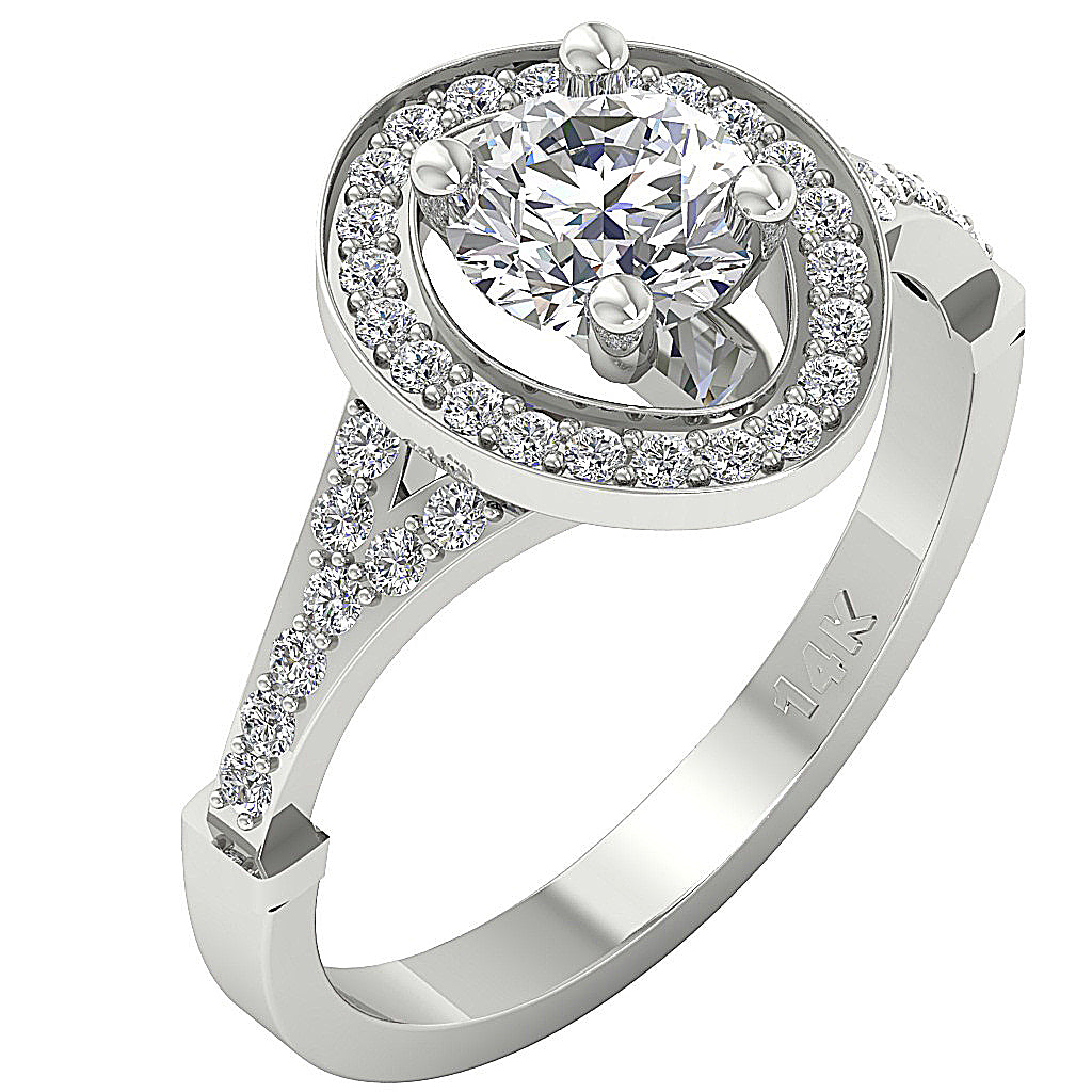 14kWhiteGoldNaturalDiamondRingSet