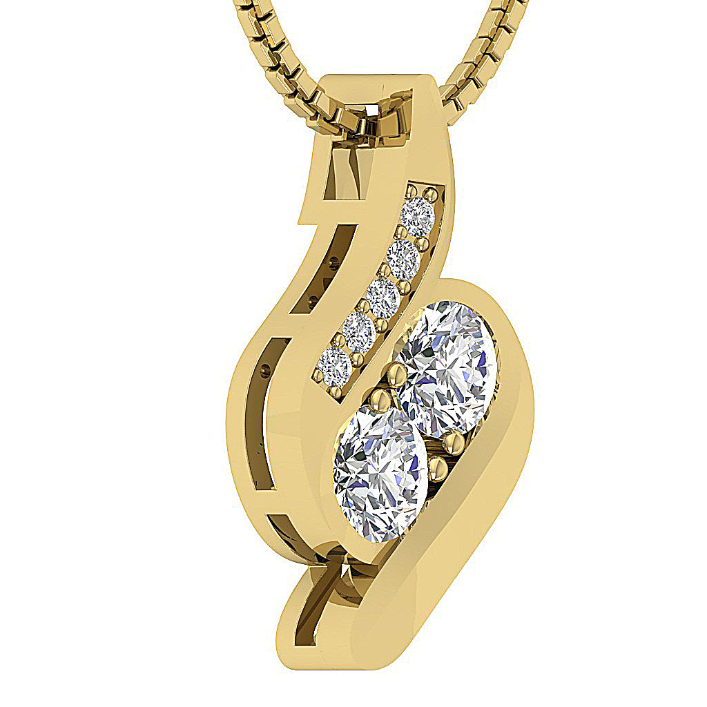 14kYellowGoldDesignerProngSetEngagementPendants