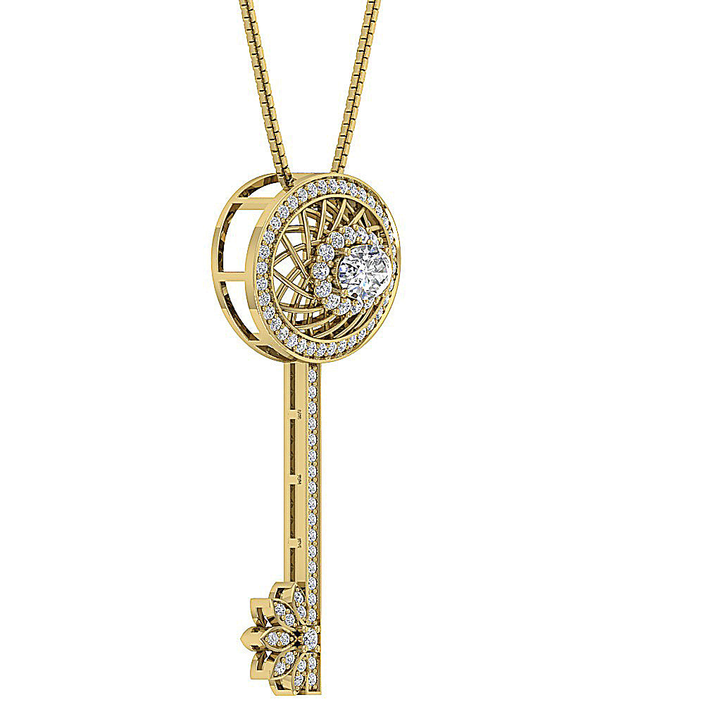 14kYellowGoldDesignerProngSetWeddingPendants