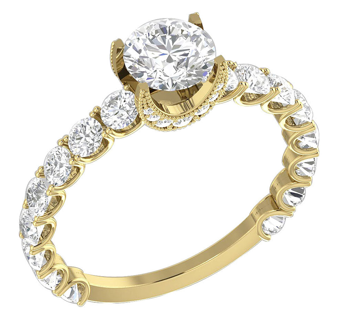 14kYellowGoldDesignerSingleSolitaireRingProngSet