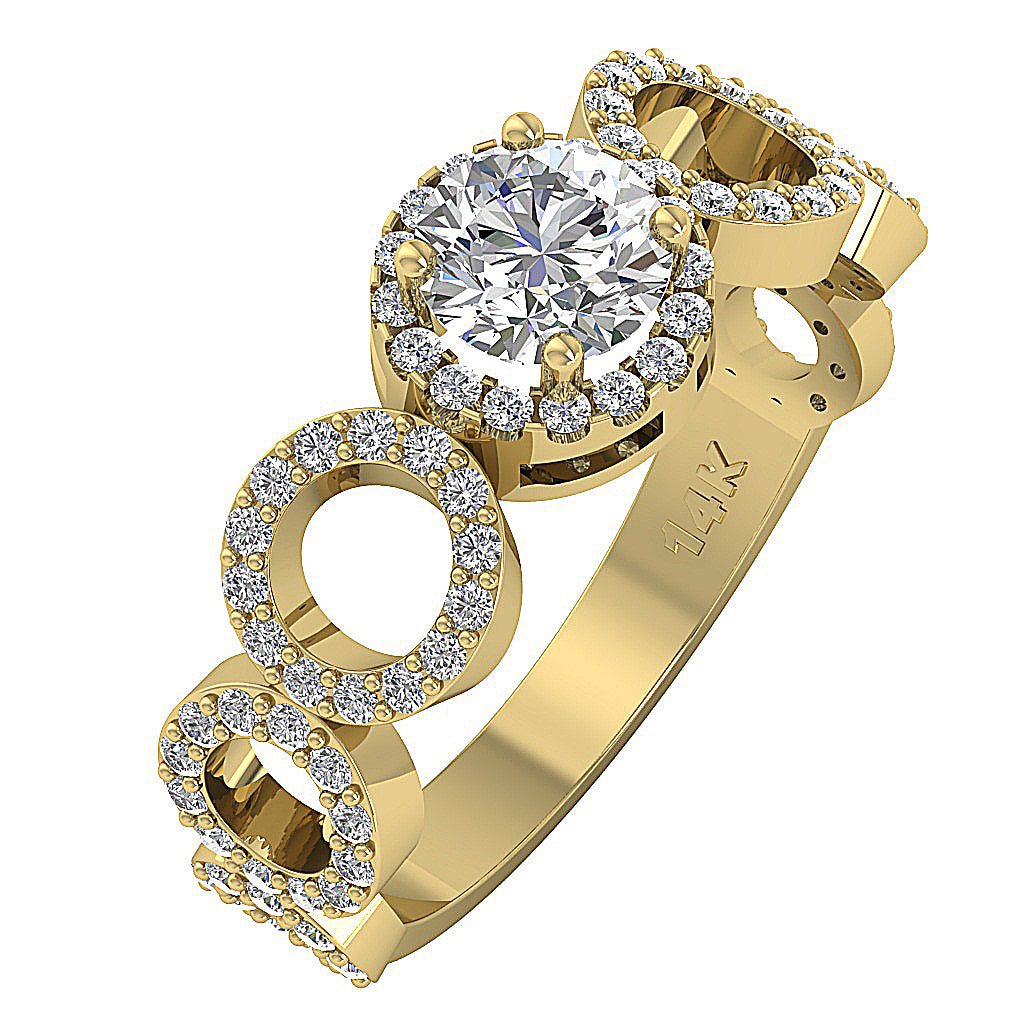 14kYellowGoldDesignerSolitaireRingProngSet