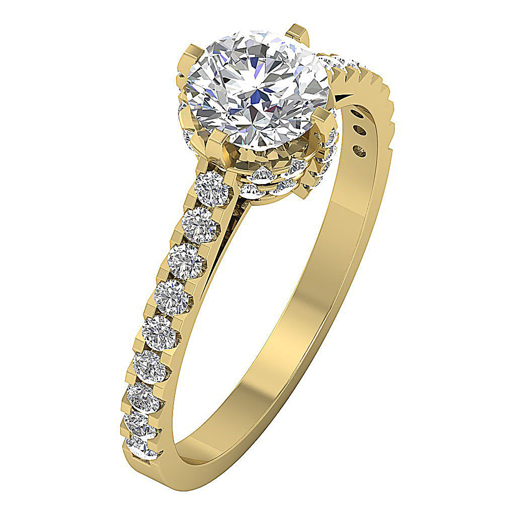 SideView14kYellowGoldDesignerSolitaireRing